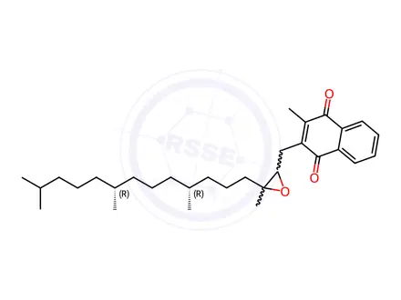 Chemical structure of Phytonadione Epoxide Impurity (Trans)