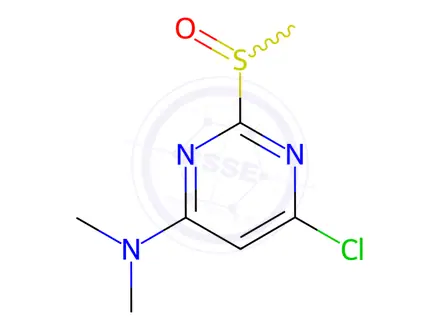 Chemical structure of (6-Chloro-2-Methanesulfinyl-pyriMidin-4-yl)-diMethyl-aMine