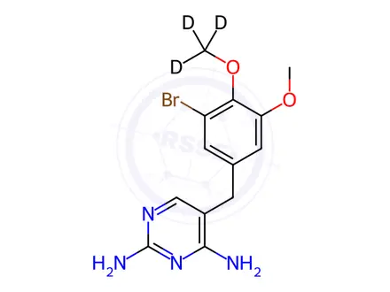 Chemical structure of 4-Desmethoxy-4-bromo Trimethoprim-d3