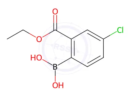 Chemical structure of (4-Chloro-2-(ethoxycarbonyl)phenyl)boronic acid