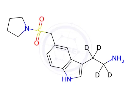Chemical structure of Didesmethyl Almotriptan-d4