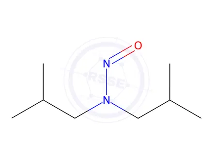 Chemical structure of N-Nitrosodiisobutylamine