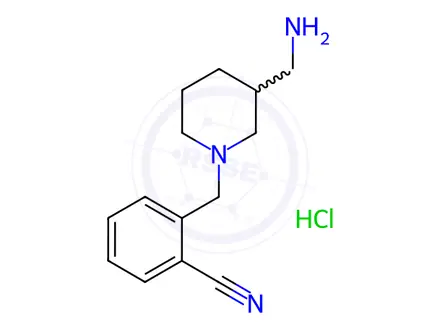 Chemical structure of 2-(3-AMinoMethyl-piperidin-1-ylMethyl)-benzonitrile hydrochloride