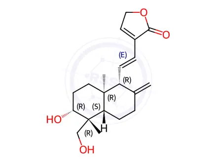 Chemical structure of 14-Deoxy-11,12-didehydroandrographolide