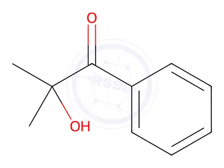 Chemical structure of 2-Hydroxy-2-methylpropiophenone