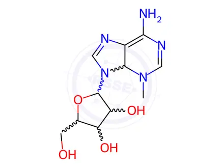 Chemical structure of 3-Methyl Adenosine p-Toluenesulfonate Salt