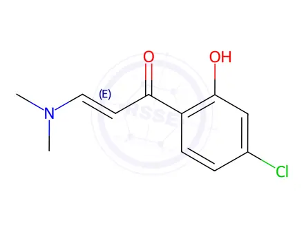 Chemical structure of (2E)-1-(4-chloro-2-hydroxyphenyl)-3-(dimethylamino)prop-2-en-1-one