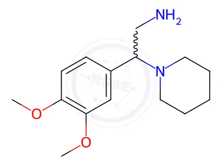Chemical structure of 2-(3,4-Dimethoxy-phenyl)-2-piperidin-1-yl-ethylamine dihydrochloride
