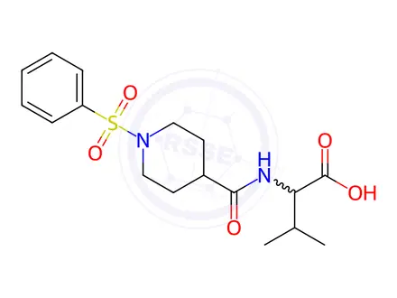 Chemical structure of (1-(Phenylsulfonyl)piperidine-4-carbonyl)valine