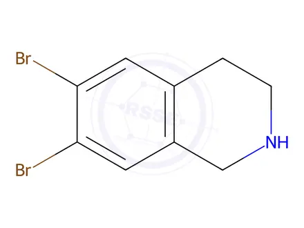 Chemical structure of Isoquinoline, 6,7-dibromo-1,2,3,4-tetrahydro-