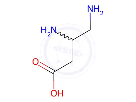 Chemical structure of 3,4-Diaminobutanoic Acid Dihydrochloride