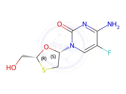 Chemical structure of Emtricitabine Hydrochloride