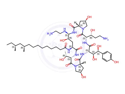 Chemical structure of Caspofungin Acetate Impurity 13 Monomer
