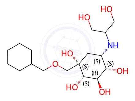 Chemical structure of Voglibose Impurity 53