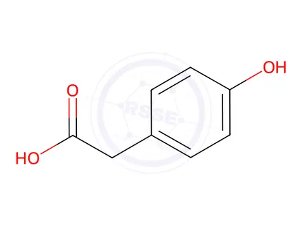 Chemical structure of P-hydroxyphenylacetic acid