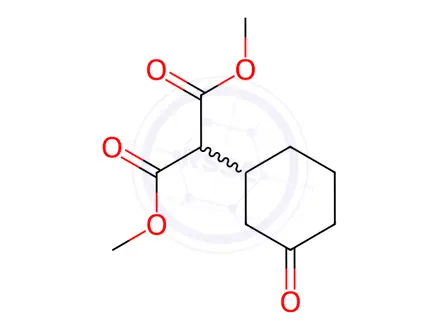Chemical structure of 2-(3-OXO-CYCLOHEXYL)-MALONIC ACID DIMETHYL ESTER