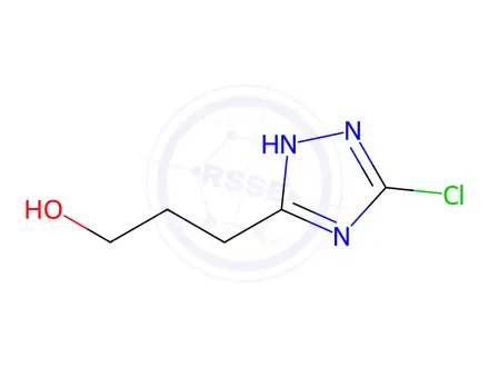 Chemical structure of 3-(3-chloro-1H-1,2,4-triazol-5-yl)-1-propanol(SALTDATA: 0.81HCl 0.7H2O)
