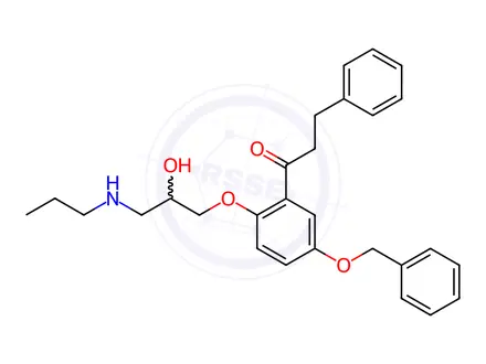 Chemical structure of Propafenone Impurity 25 (5-Benzyloxy Propafenone)