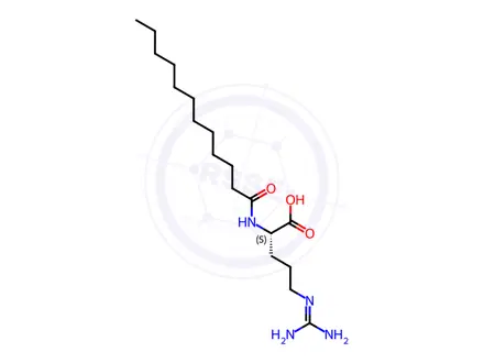 Chemical structure of Lauroyl Arginine Hydrochloride