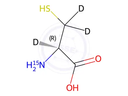 Chemical structure of L-Cysteine-15N,d3
