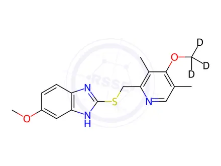Chemical structure of Omeprazole sulfide-(4-methoxy-D3-Pyridine)