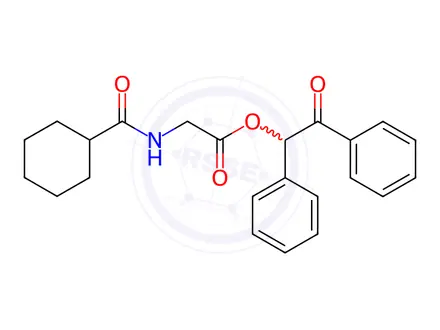 Chemical structure of GLYCINE, N-(CYCLOHEXYLCARBONYL)-, 2-OXO-1,2-DIPHENYLETHYL ESTER