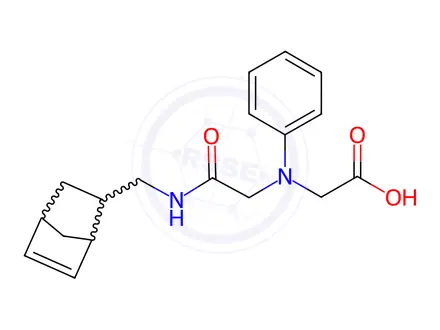 Chemical structure of [{2-[(Bicyclo[2.2.1]hept-5-en-2-ylmethyl)amino]-2-oxoethyl}(phenyl)amino]acetic acid