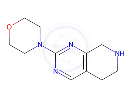 Chemical structure of 4-{5h,6h,7h,8h-pyrido[3,4-d]pyrimidin-2-yl}morpholine dihydrochloride