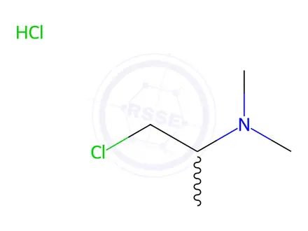 Chemical structure of (1-chloropropan-2-yl)dimethylamine hydrochloride