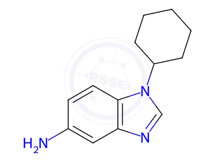 Chemical structure of 1-Cyclohexyl-1H-benzoimidazol-5-ylamine Dihydrochloride