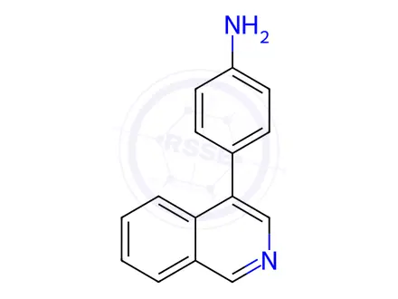 Chemical structure of 4-(Isoquinolin-4-yl)aniline