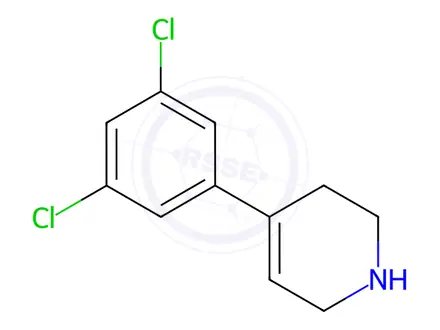 Chemical structure of 4-(3,5-Dichlorophenyl)-1,2,3,6-tetrahydropyridine