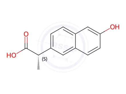 Chemical structure of O-Desmethylnaproxen