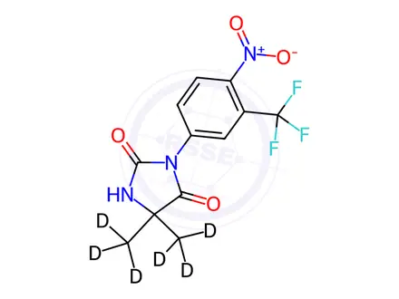 Chemical structure of Nilutamide-d6