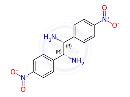 Chemical structure of (1R,2R)-1,2-Bis(4-nitrophenyl)ethane-1,2-diamine dihydrochloride