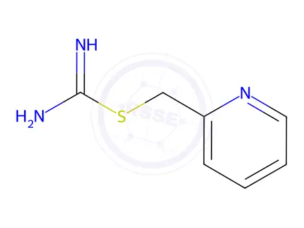 Chemical structure of 2-(2-pyridiniomethyl)isothiouronium dichloride