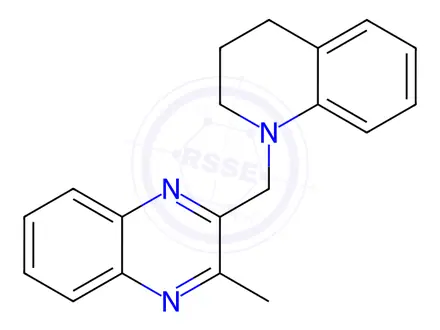 Chemical structure of QUINOXALINE, 2-[(3,4-DIHYDRO-1(2H)-QUINOLINYL)METHYL]-3-METHYL-