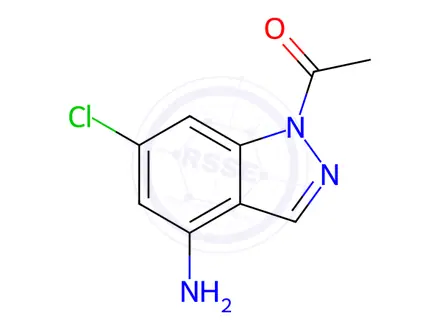 Chemical structure of 1-(4-Amino-6-chloro-1H-indazol-1-yl)ethanone