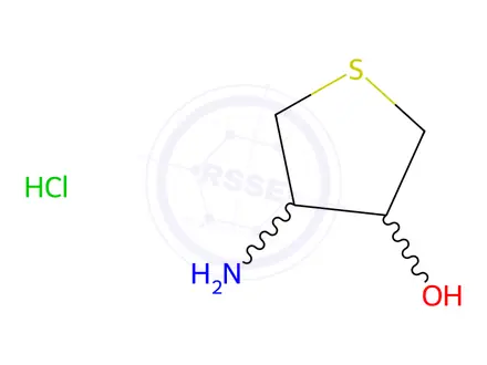 Chemical structure of 4-Aminotetrahydrothiophen-3-ol hydrochloride