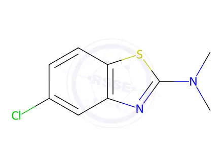 Chemical structure of Benzothiazole, 5-chloro-2-(dimethylamino)-(7CI,8CI)