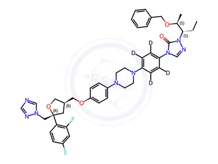 Chemical structure of O-Benzyl Posaconazole-d4