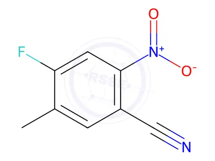 Chemical structure of Benzonitrile, 4-fluoro-5-methyl-2-nitro-