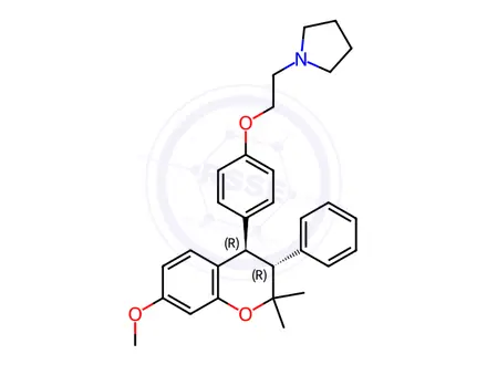 Chemical structure of Ormeloxifene Impurity 2 (Centchroman)