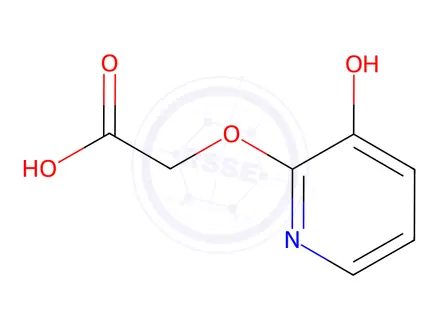 Chemical structure of Acetic acid, 2-[(3-hydroxy-2-pyridinyl)oxy]-