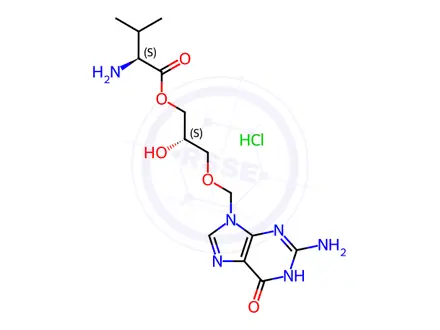 Chemical structure of (S,S)-Iso Valganciclovir Hydrochloride