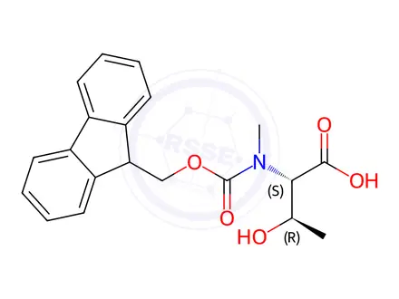 Chemical structure of Fmoc-N-Me-Thr-OH