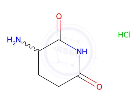 Chemical structure of 3-Aminopiperidine-2,6-dione Hydrochloride