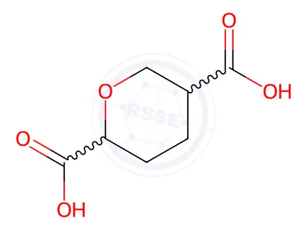 Chemical structure of Tetrahydro-2H-pyran-2,5-dicarboxylic acid