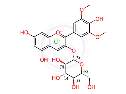 Chemical structure of Malvidin 3-Glucoside