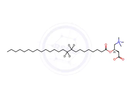 Chemical structure of 24:0(d4) carnitine